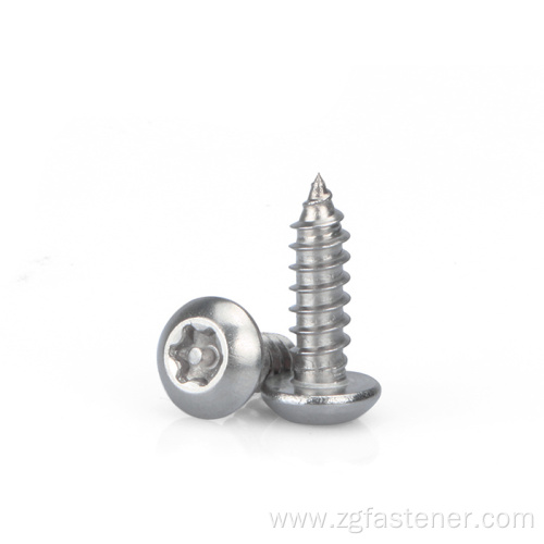 Stainless steel Pan head plum anti-theft tappping screw